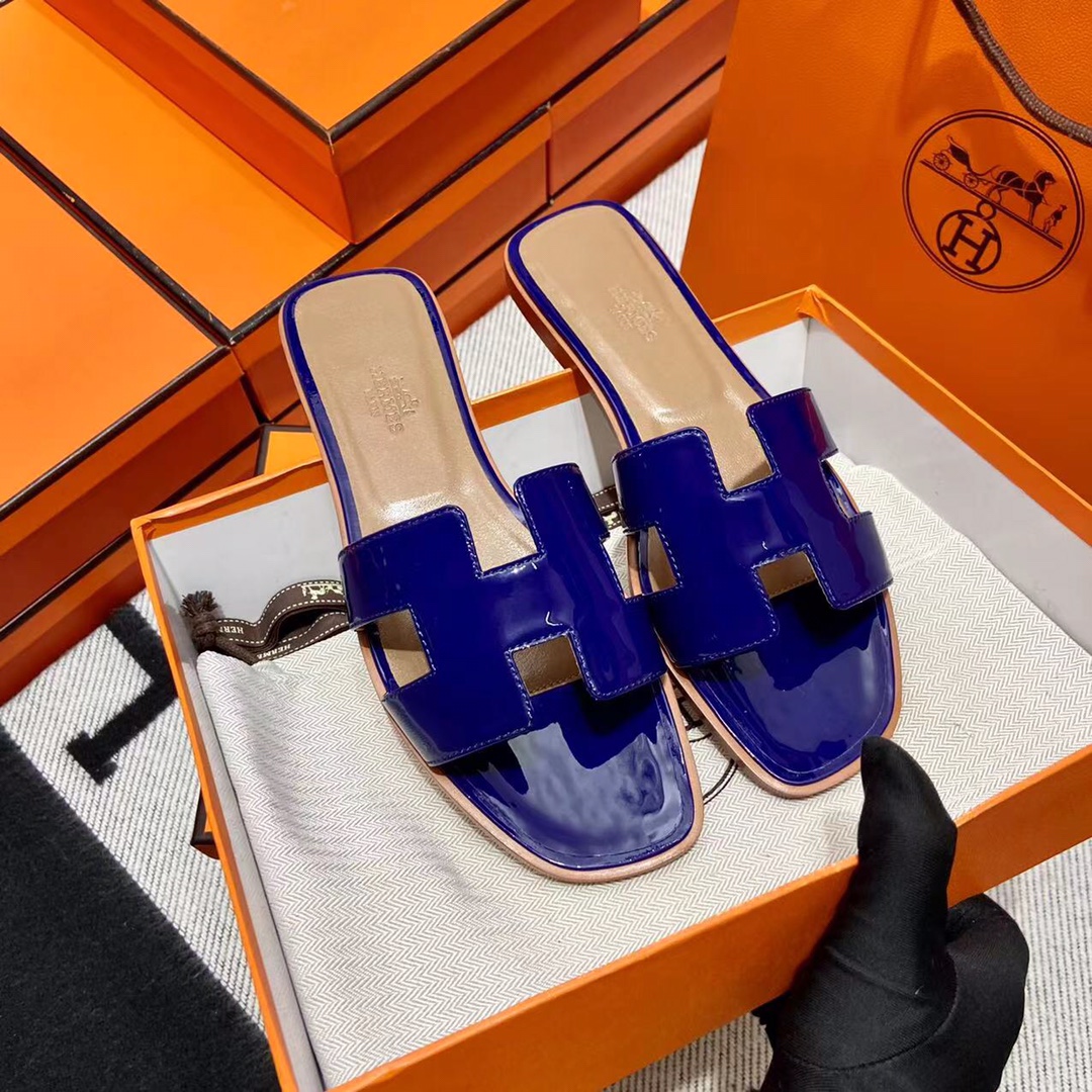 에르메스 올수공 오란 슬리퍼 샌들 페이던트 38